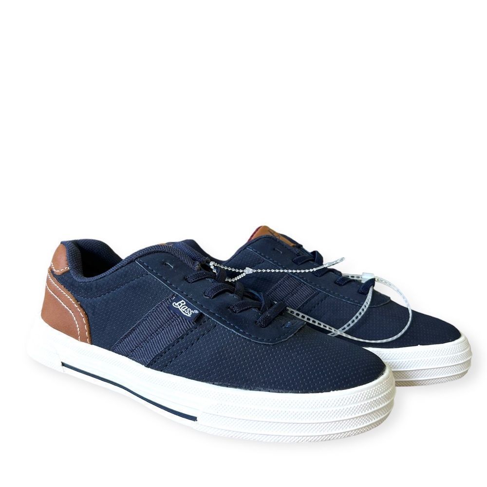NWT G.H. Bass & Co. Boys Sneakers|Slip On Shoes|Boys|Kids Size 2|Navy/Brown